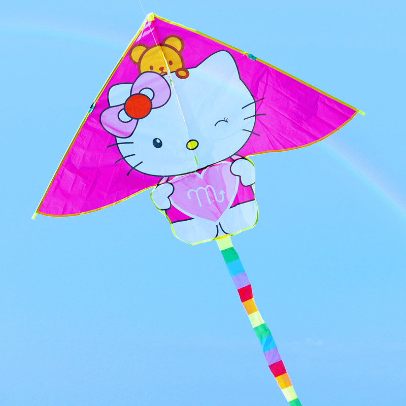 2022年新款风筝hellokitty风筝猫凯特猫女孩初学者微风儿童易飞家用