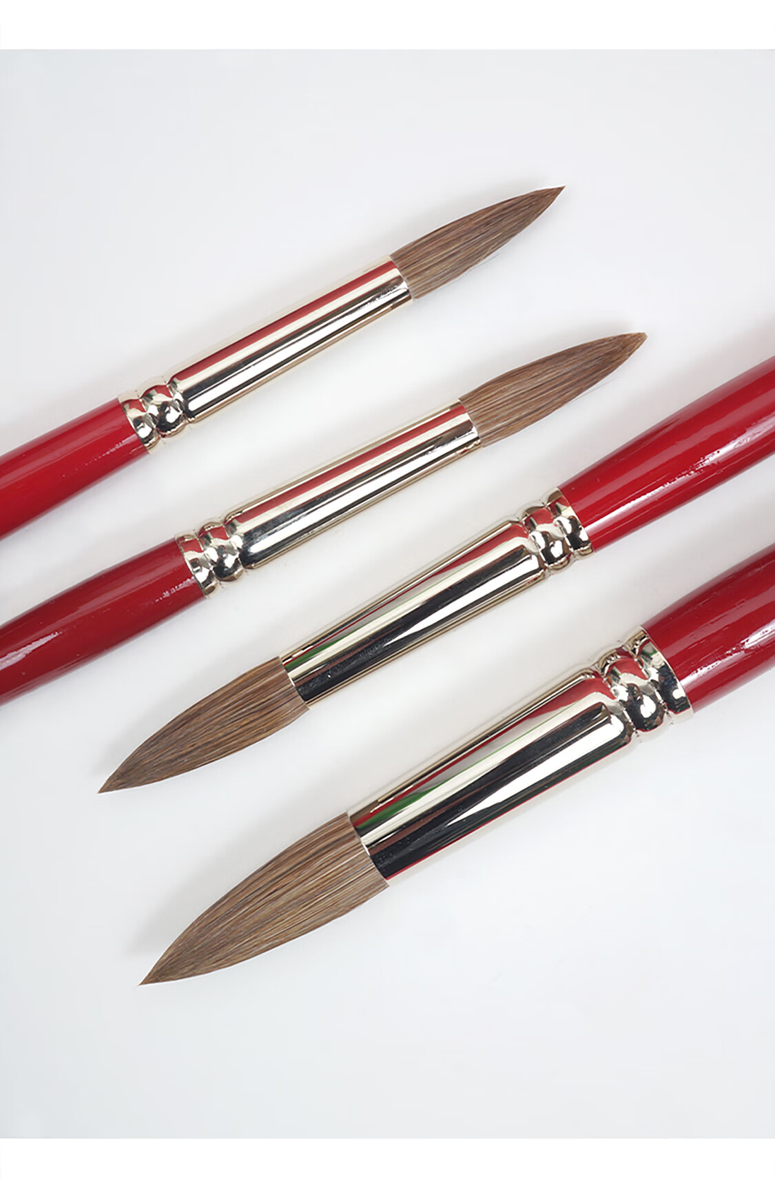 韩国华虹hwahong牛耳毛貂毛混合圆头水彩画笔7972