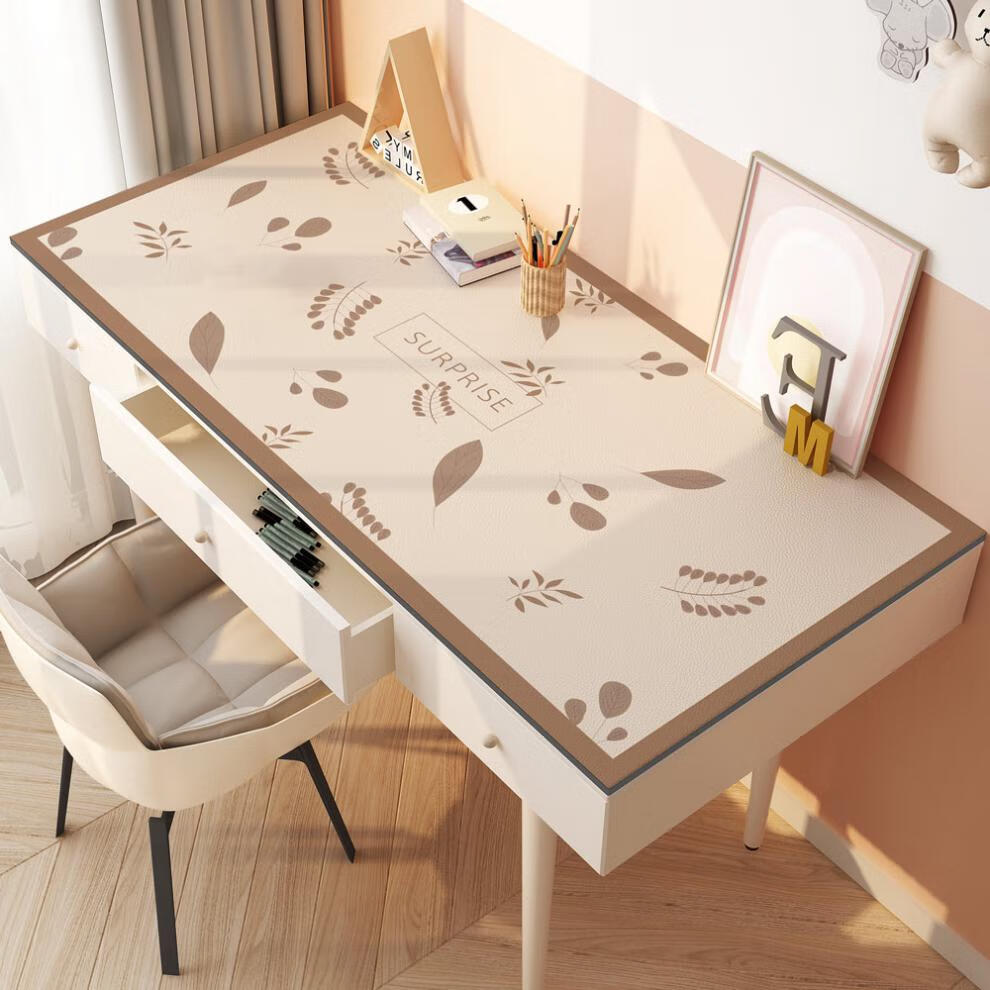 防尘电脑桌布垫 2022新款写字台桌面垫子防水防油免洗硅胶桌布皮革