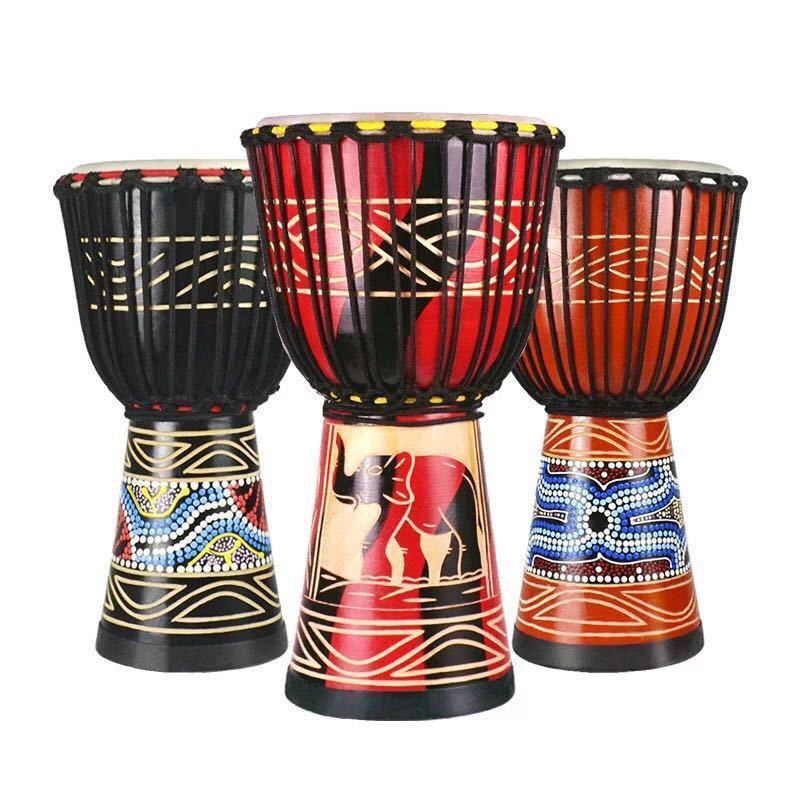 非洲鼓大寸手工制作非洲鼓手鼓寸寸寸山羊皮手工鼓儿童玩具鼓非洲鼓