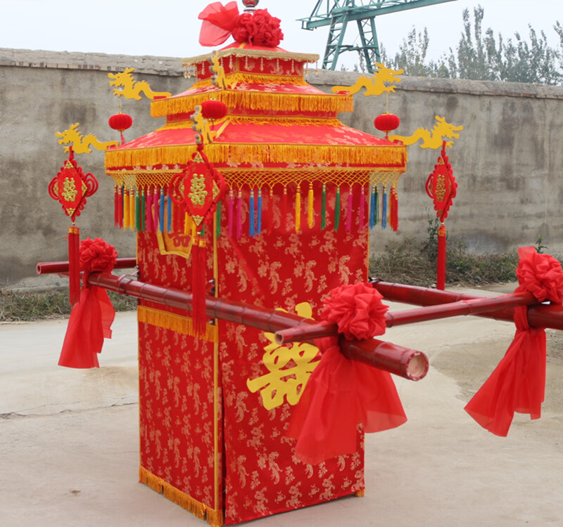 花轿婚庆喜轿结婚轿子中式八抬豪华大轿龙椅步撵迎道具支持定做 梦幻