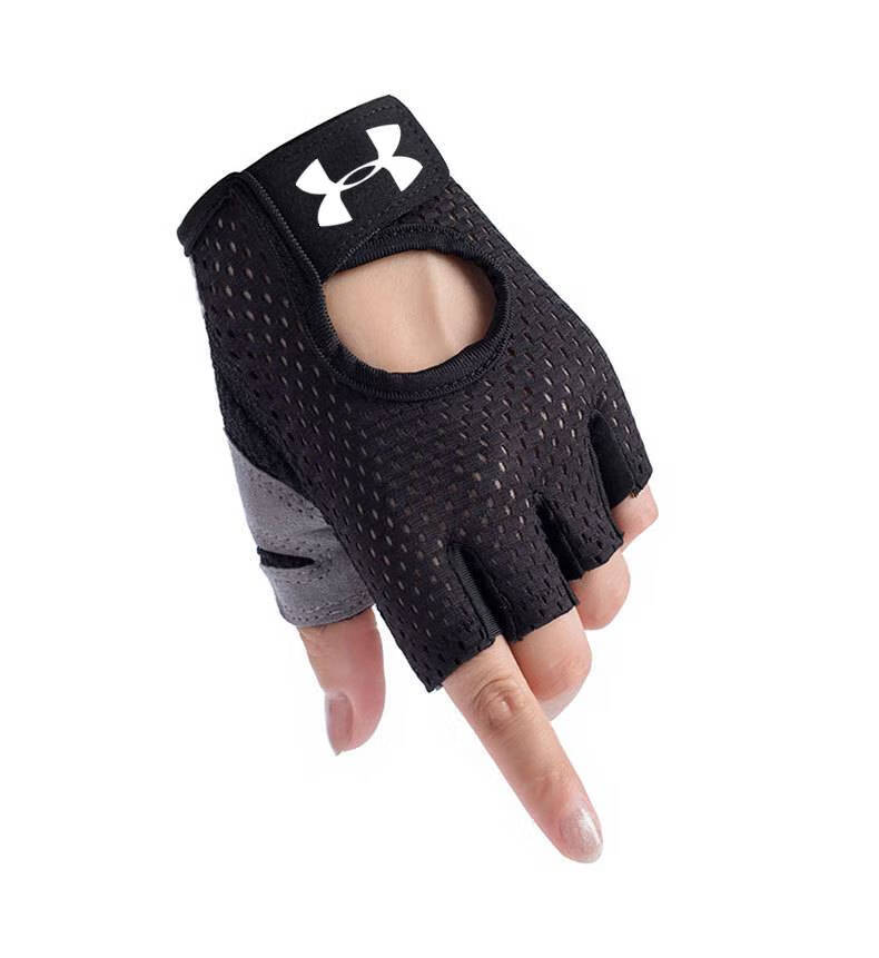 日本运动健身手套男器械训练防滑防起茧女薄款半指单杠专业撸铁 红