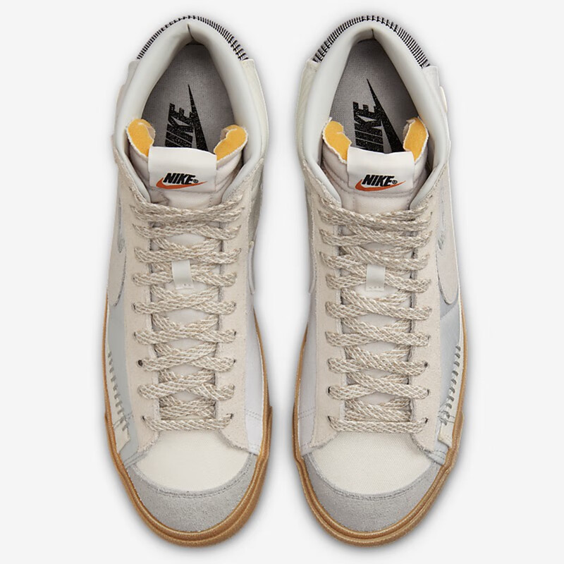 耐克(nike) blazer mid 77 黑白红白如意涂鸦全息镭射白蓝橙高帮板鞋