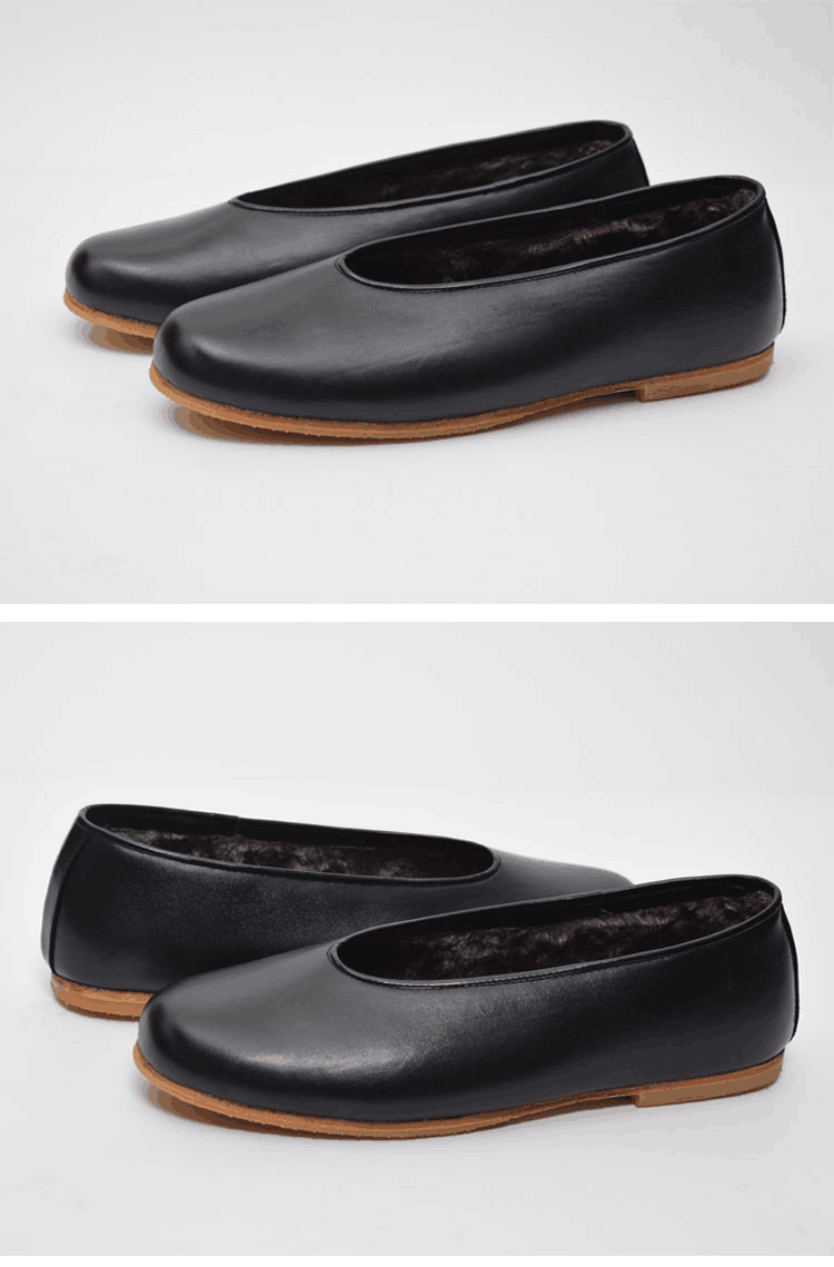 布鞋老北京布鞋春秋鞋民族风老头鞋父圆口鞋中老年皮便鞋休闲复古鞋