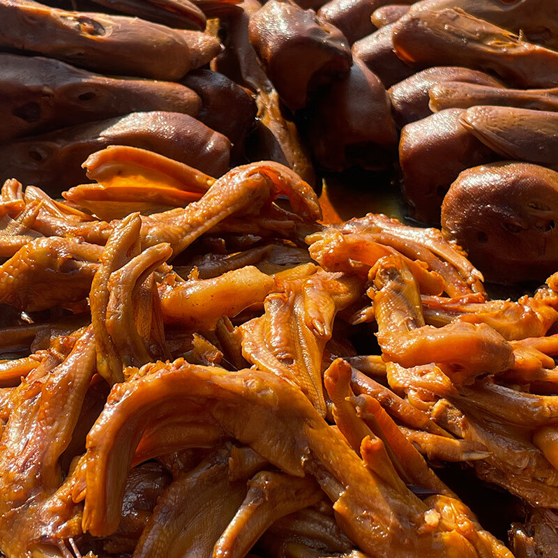 香辣休闲零食特产真空包装开袋即食龙游卤味小吃 香辣鸭头20个【图片