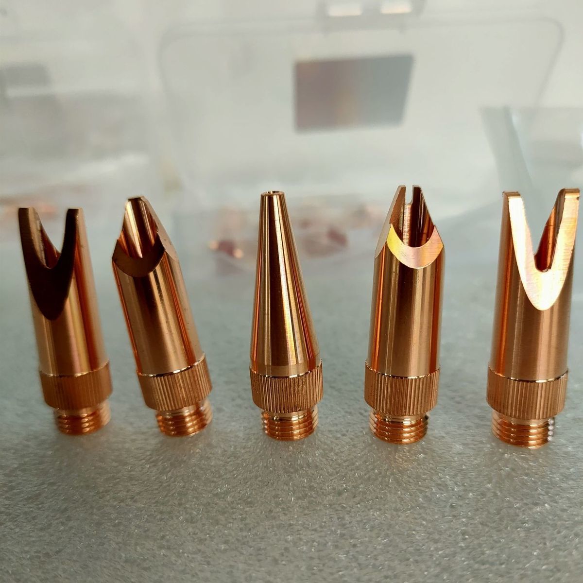 手持焊铜嘴麒麟激光焊机焊嘴手持焊接机铜嘴手持送丝焊接铜嘴定制 焊