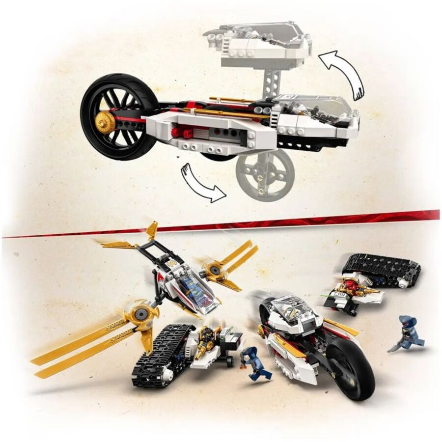 乐高(lego)71739 ninjago忍者4合1汽车玩具套装 9岁  725片男孩玩具【