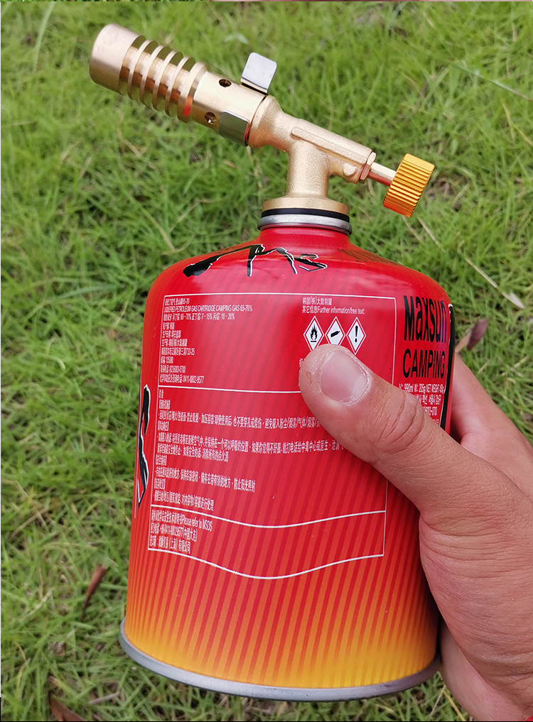 煤气喷火枪 全铜扁气罐卡式喷取火枪烧猪毛木炭引火用烘培焊枪户外