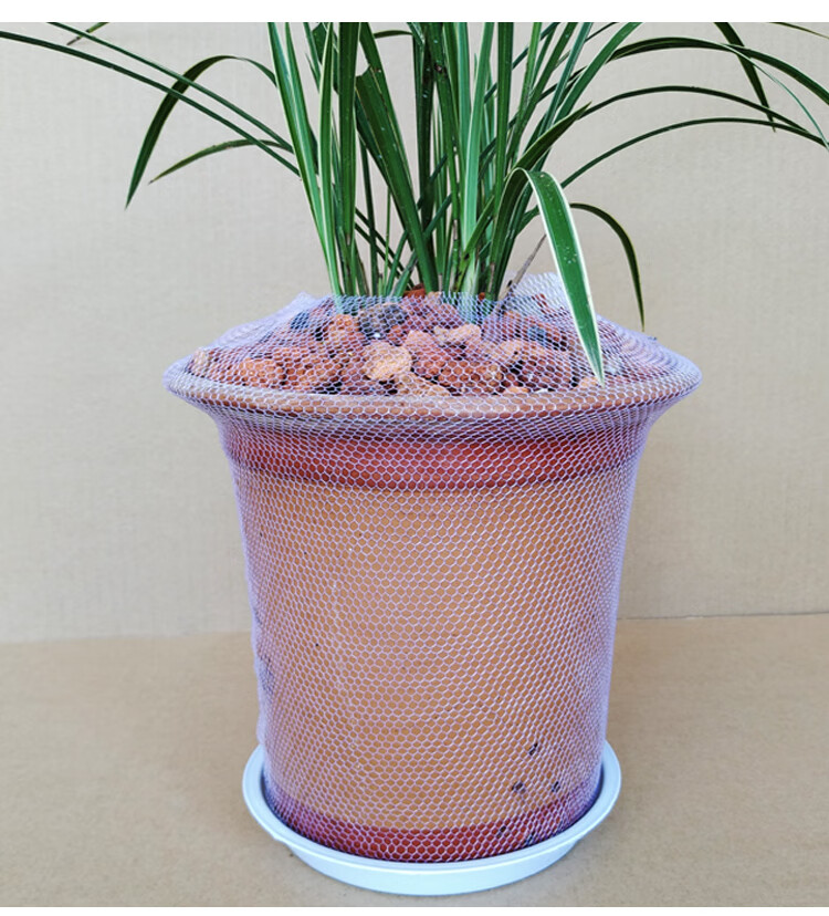 兰花盆网罩网套套网植料防漏网高弹性塑料紫砂陶瓷花盆防护网兰草