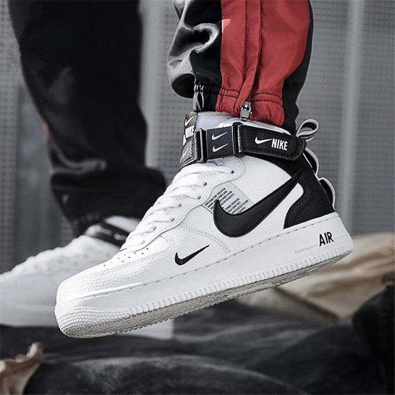 恩拉斯【官方旗舰】dunk aj同款 1男鞋空军一号af1黑白解构ow女鞋高帮