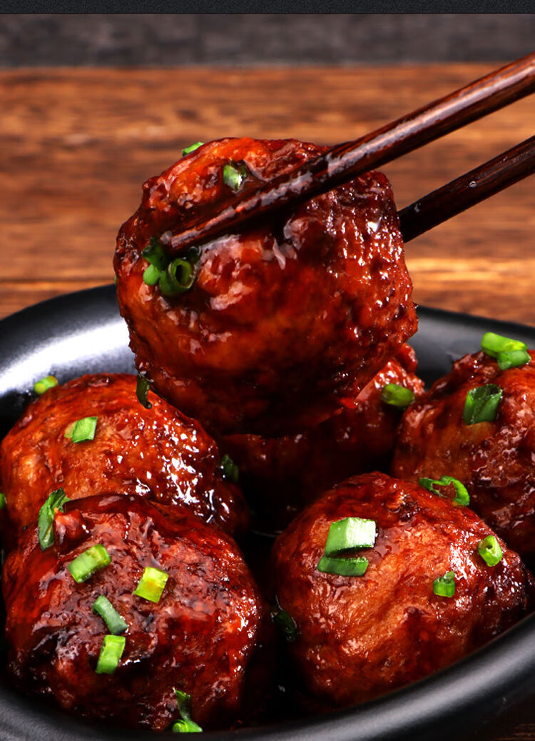 淮扬红烧狮子头250g猪肉丸子四喜丸子熟食特产5枚装真空包装 红烧狮子