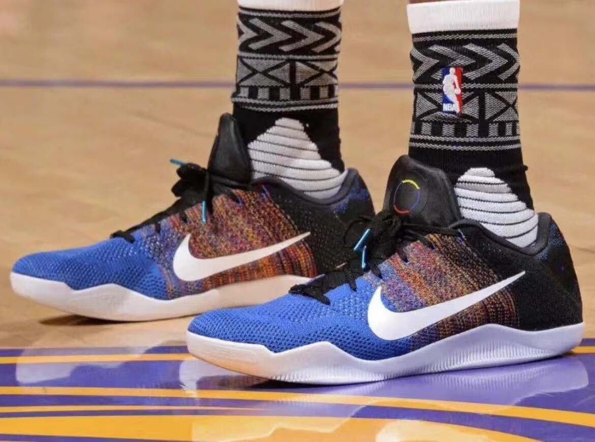 11气垫耐磨篮球鞋zk11代防滑篮球运动鞋 科比11gs级黑红_露娜后气垫