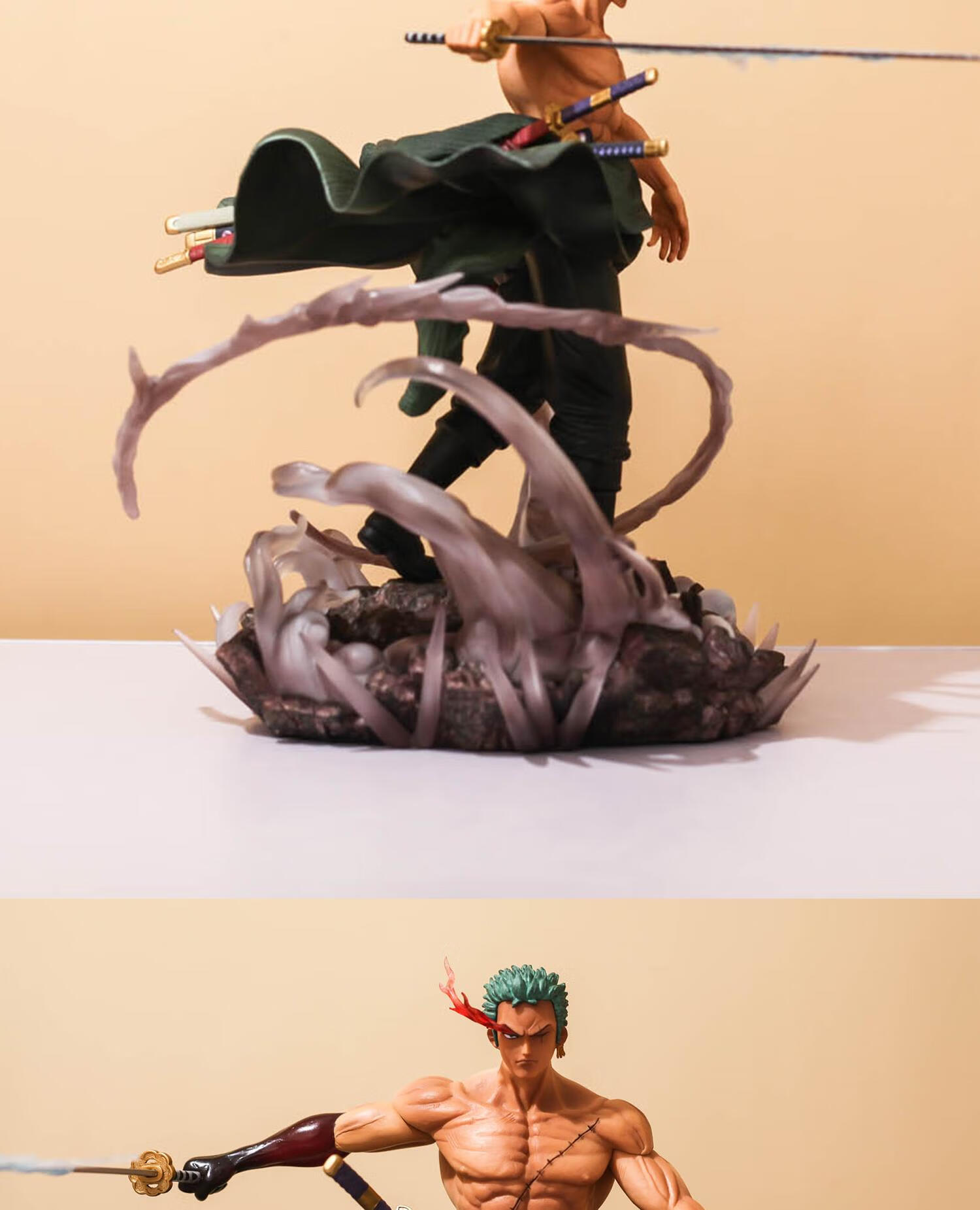 lzjv 海贼王gk罗罗诺亚索隆zoro一刀流双头雕手办超大模型摆件生日