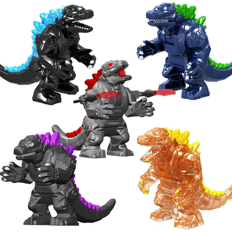 乐高lego兼容哥斯拉大战金刚猩猩基多拉怪兽原子吐息积木玩具哥斯拉a