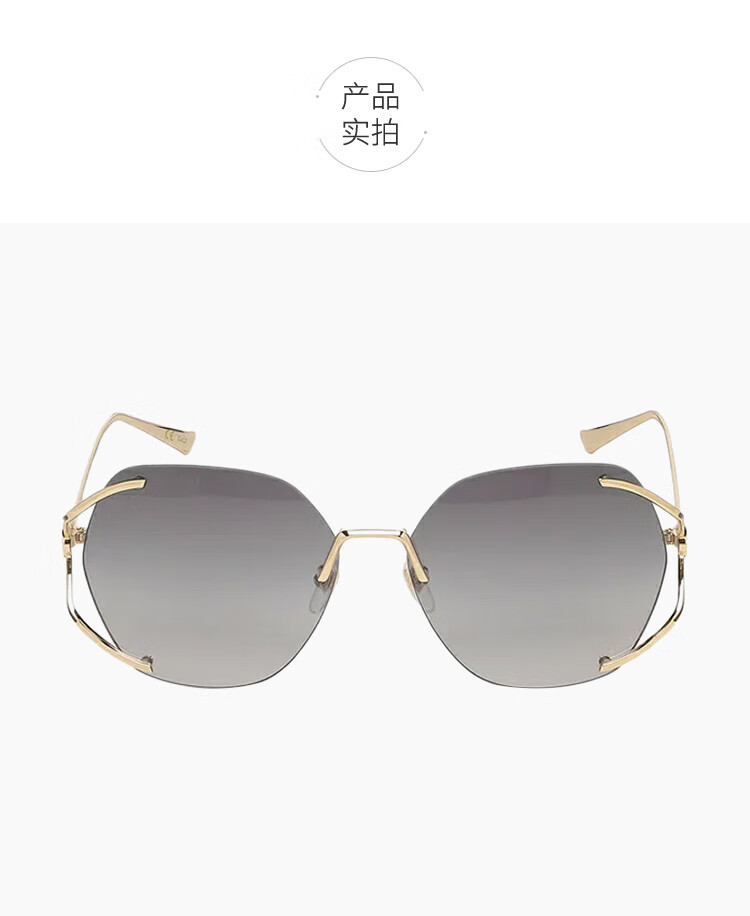 古驰gucci女士简约个性日常防护灰色镜片防紫外线太阳眼镜gg0651s002