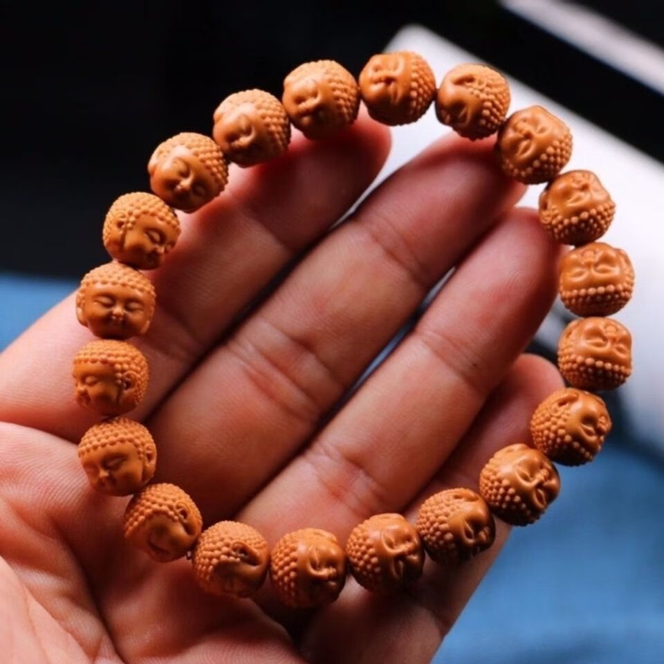 猴头雕刻宝宝佛手串原料 立体 致小萌佛镜面抛光 生日礼物 节日礼品