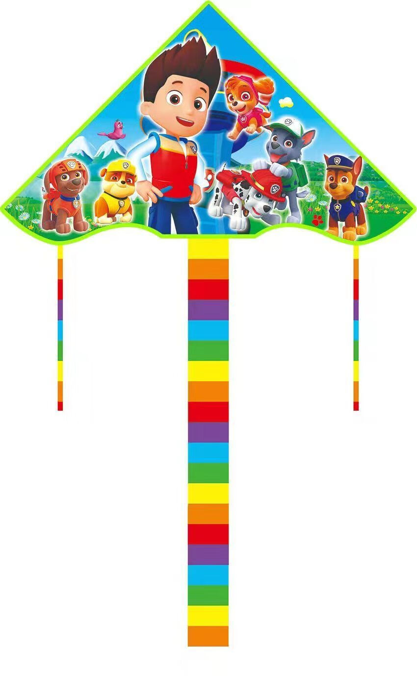 新款儿童卡通风筝奥特曼易飞玩具线轮带线大全1米笑脸50米线到手两套