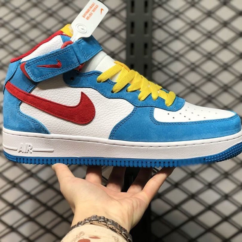 af1空军一号 mid 叮当猫 哆啦a梦联名中帮男女同款运动鞋高品质 哆啦a