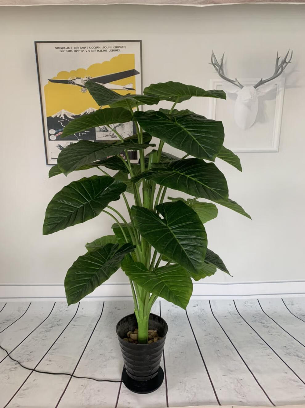 【精选】假树滴水观音绿植仿真植物落地盆栽大型客厅盆景假花装饰塑料