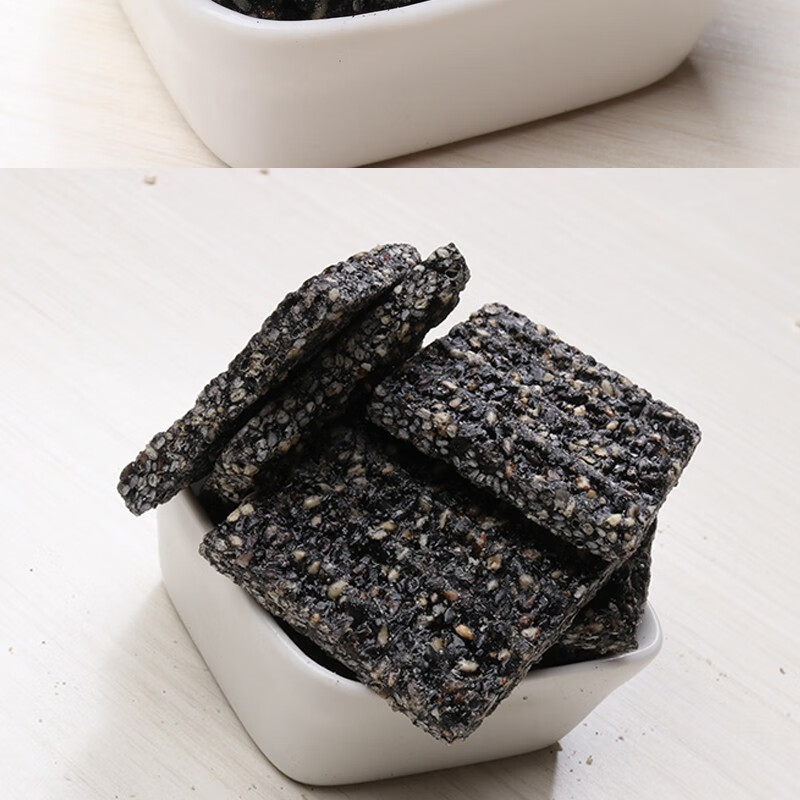 纯手工白芝麻糖黑芝麻糖白芝麻片黑芝麻片切糕白黑芝麻麦芽糖片500克