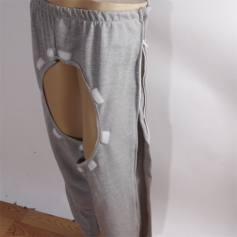 春夏薄款病人方便易穿脱护理裤瘫痪卧床老人开裆裤大小便失禁用品