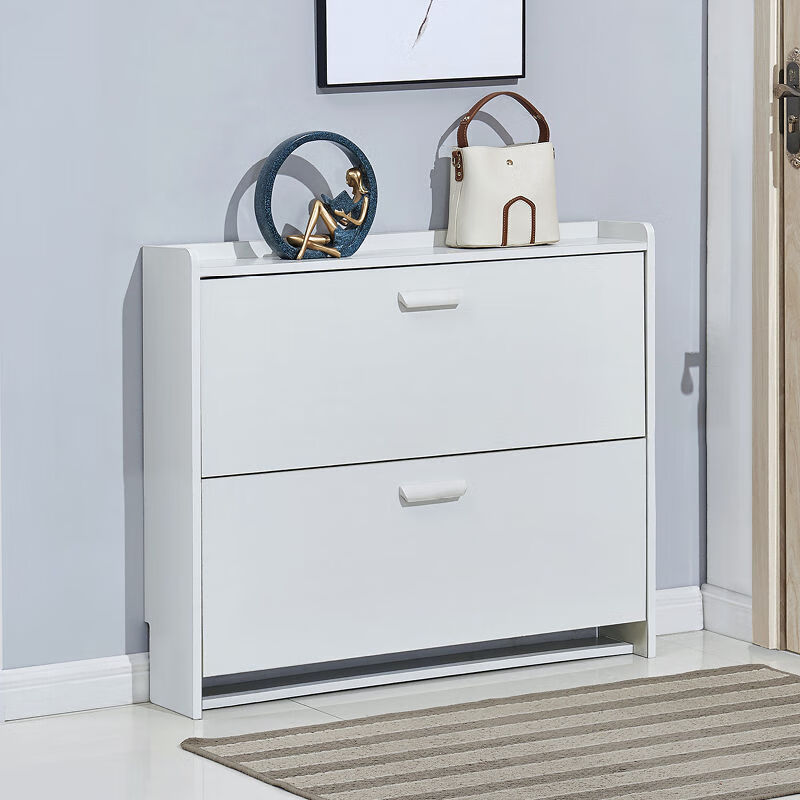 全尺寸两翻斗矮鞋柜现代简约家用门口进门经济省空间简易鞋柜推荐过年