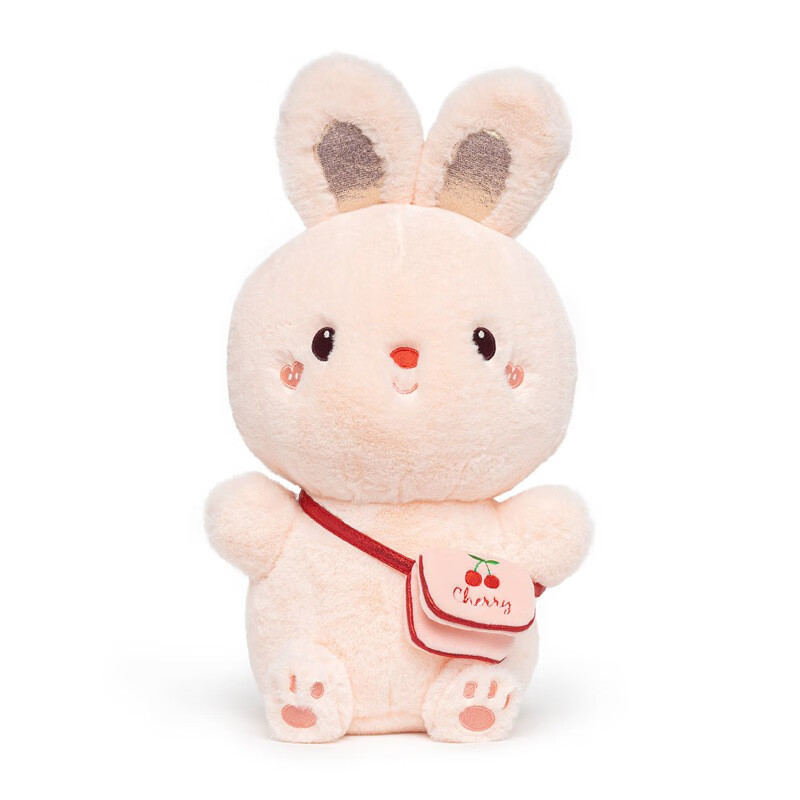 多爱兔小桃毛绒玩具小兔子娃娃女生床上睡觉抱枕玩偶礼物白色坐姿款