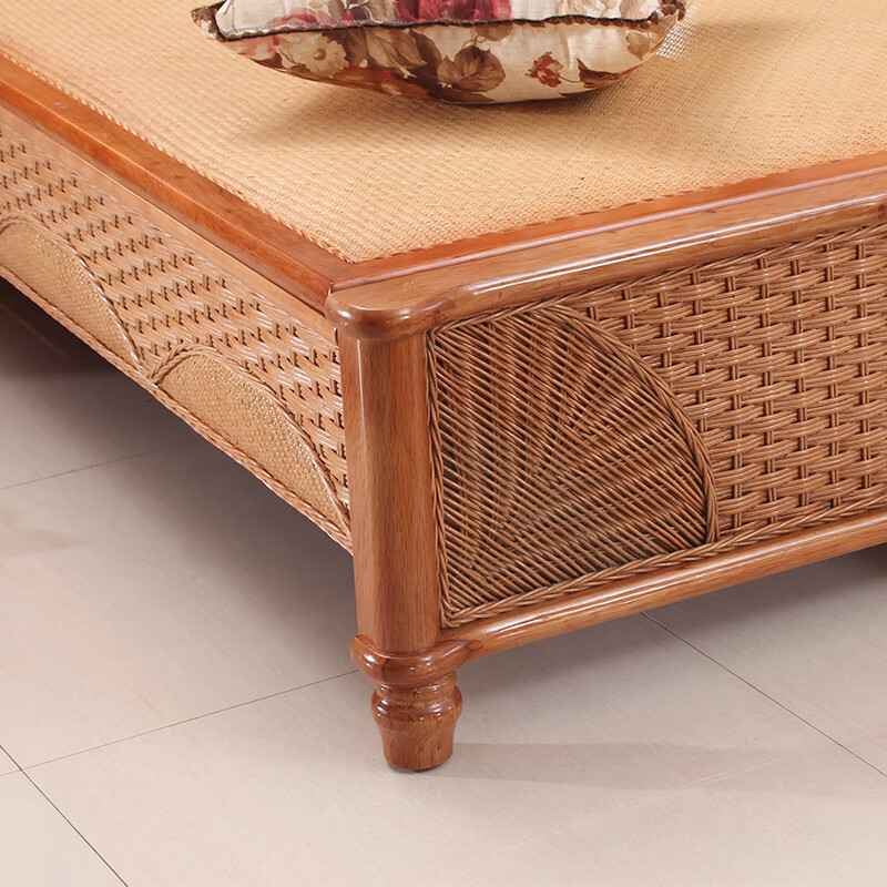 定制轻奢藤艺床创意卧室藤床民宿家具客栈藤编床双人床18米藤编床其他