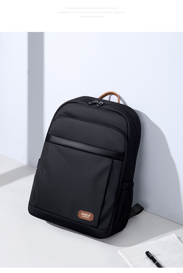 GOLF Laptop Backpack for Men, 15.6/16 Inch Notebook Bag, Contrasting Color Handheld Business Travel Schoolbag 26