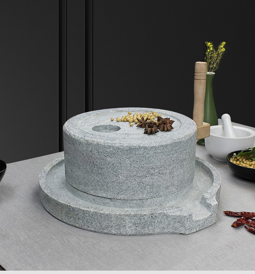 gowke 天然手工石磨 迷你石磨子 家用石磨盘小石磨豆