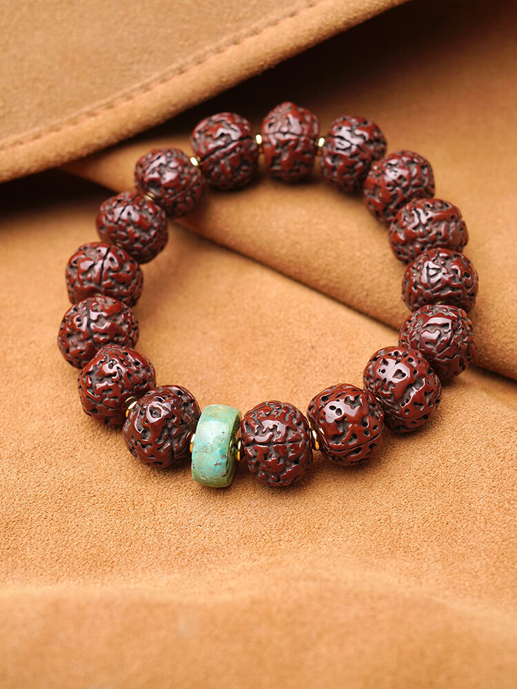 吉裕 藏式玉化老金刚菩提手串文玩男士 尼泊尔包浆成品手持大菩提子