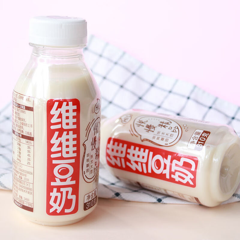 维维豆奶瓶装310g8瓶24瓶甜牛奶早餐奶瓶装饮料整箱价维维豆奶310g16
