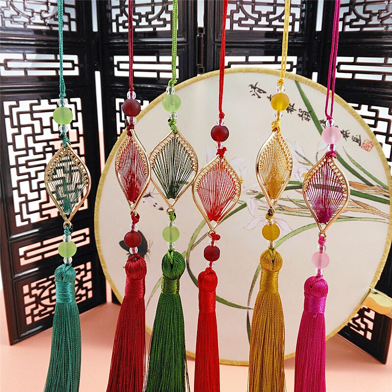 金枝玉叶流苏穗子diy手工制作国潮扇坠汉服流苏压襟挂件古风宫廷黑色