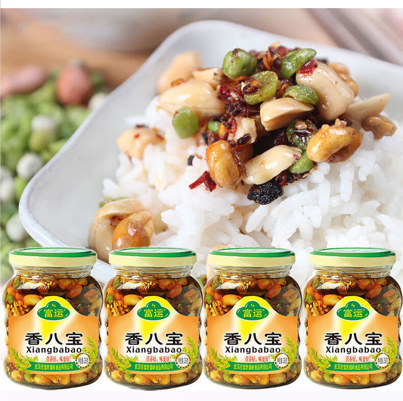 富运香八宝238g4瓶香脆多香辣脆凉拌调料下饭下酒花生拌饭配料富运香