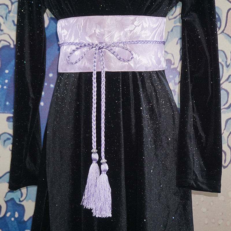 dicify新品古风腰封女士全长220厘米文艺清新莲花提花腰带古风汉服