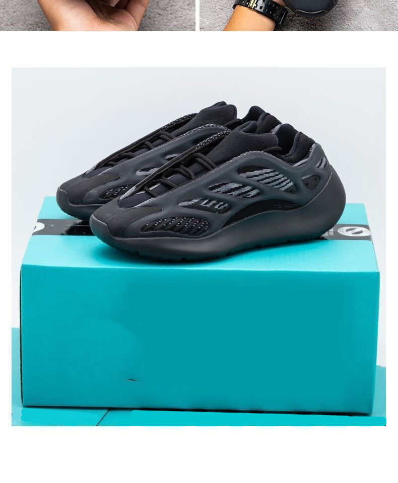 鞋700v3男鞋骨架夜光运动鞋厚底跑鞋ins网红百搭老爹鞋男 700v3蓝晶石