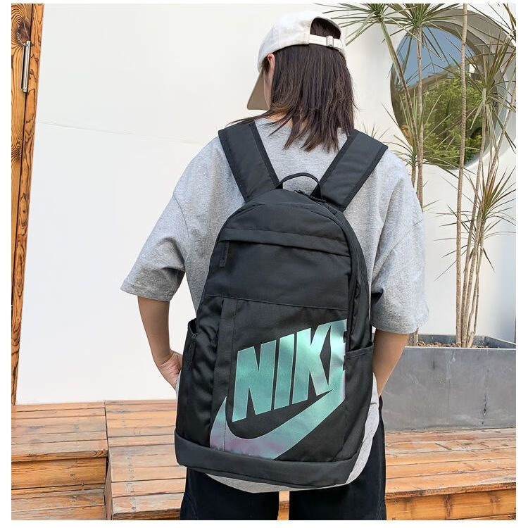 nike耐克双肩包学生出高中休闲运动书包大容量背包纯色韩版帆布包旅行