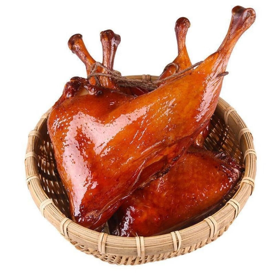 湖南鸭腿腊鸭腿烟熏鸭腿腊鸭腊味咸鸭腿批 整箱 一一实2个 精选烟熏鸭