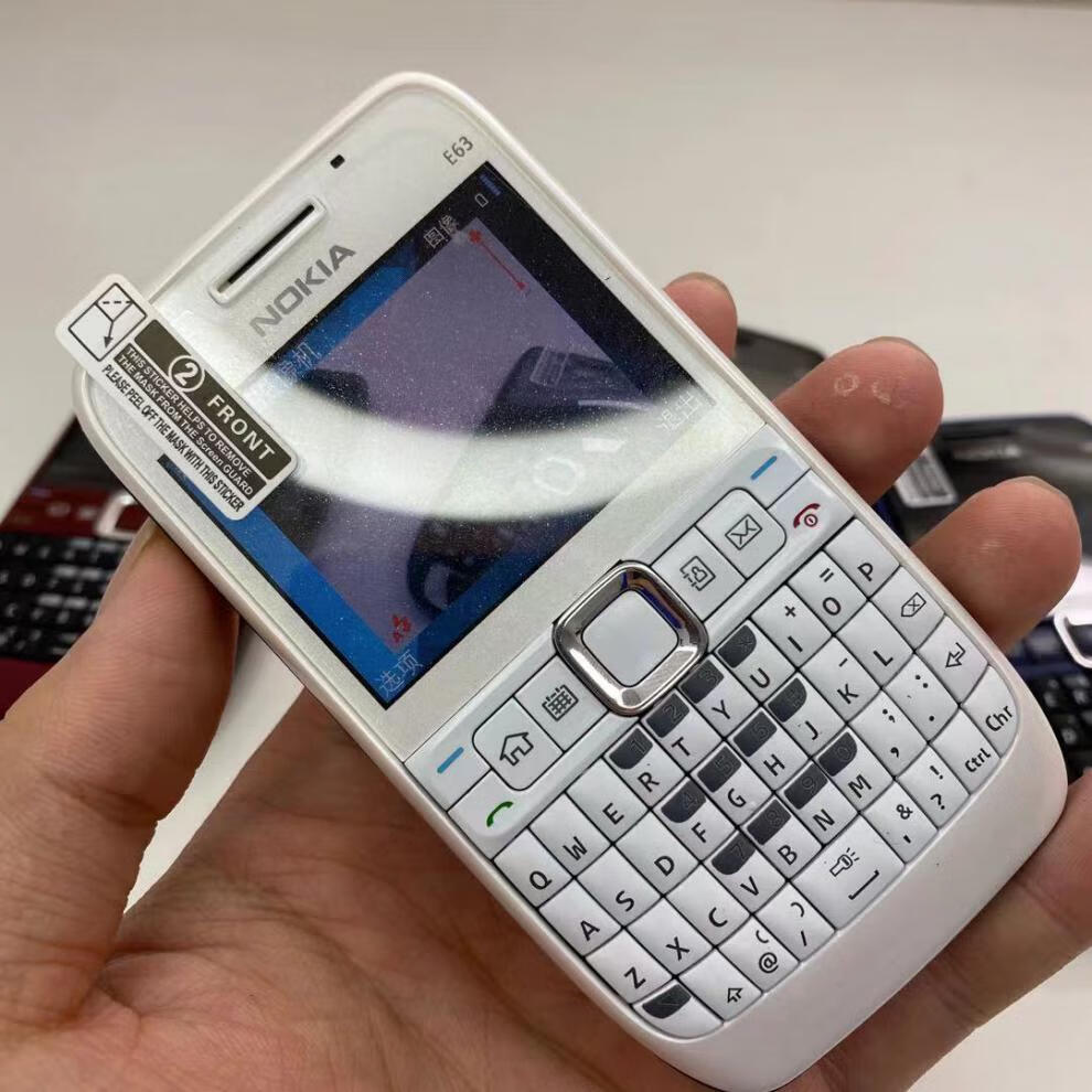 nokia/诺基亚e63经典全键盘键移动联通3gwif学生原装 港版白色套餐1
