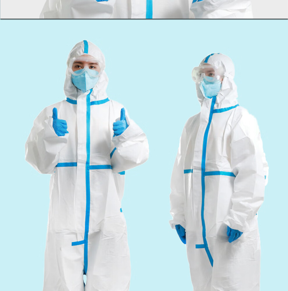 宇安一次性防护服无菌型带帽隔离衣连体连身式全身180cm顺丰速发5件装