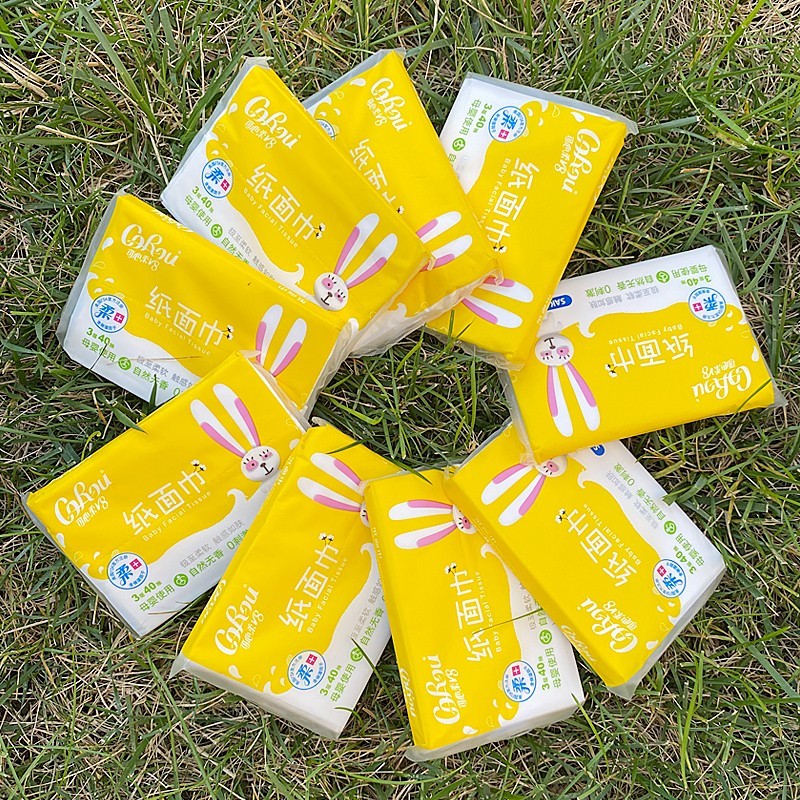 可心柔(corou)v8婴儿抽纸宝宝柔纸巾儿童面巾纸 3层120抽24包(2箱)