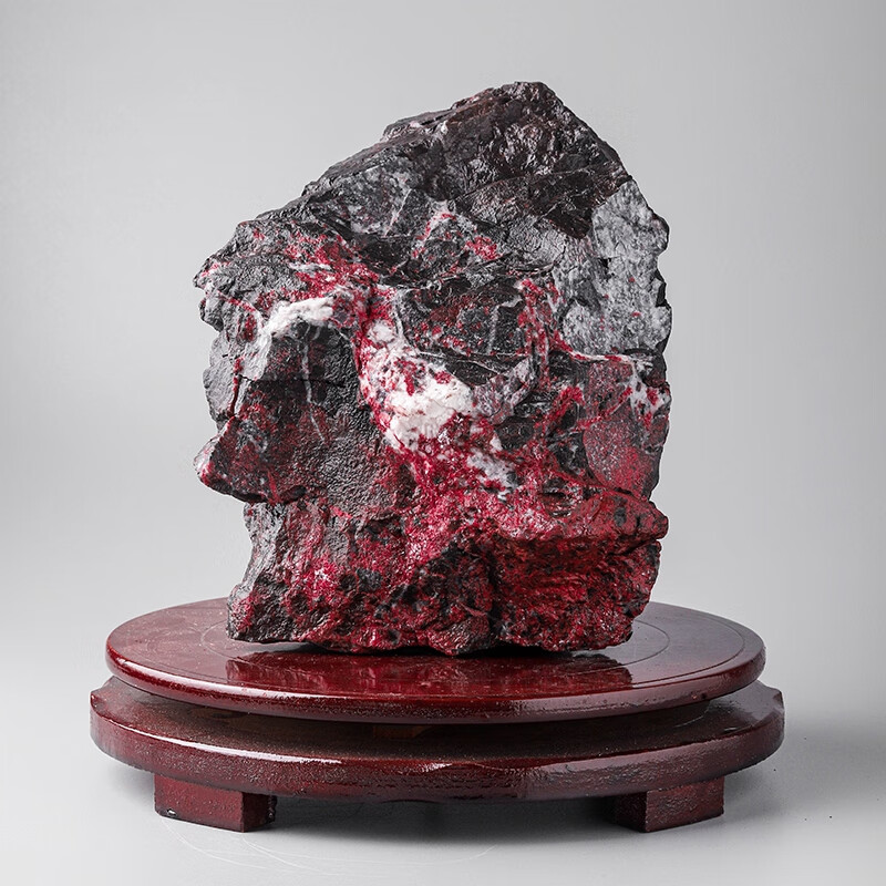 辰世原矿石朱砂摆件天然朱砂中式客厅玄关辰砂乔迁新居开业送礼装饰品