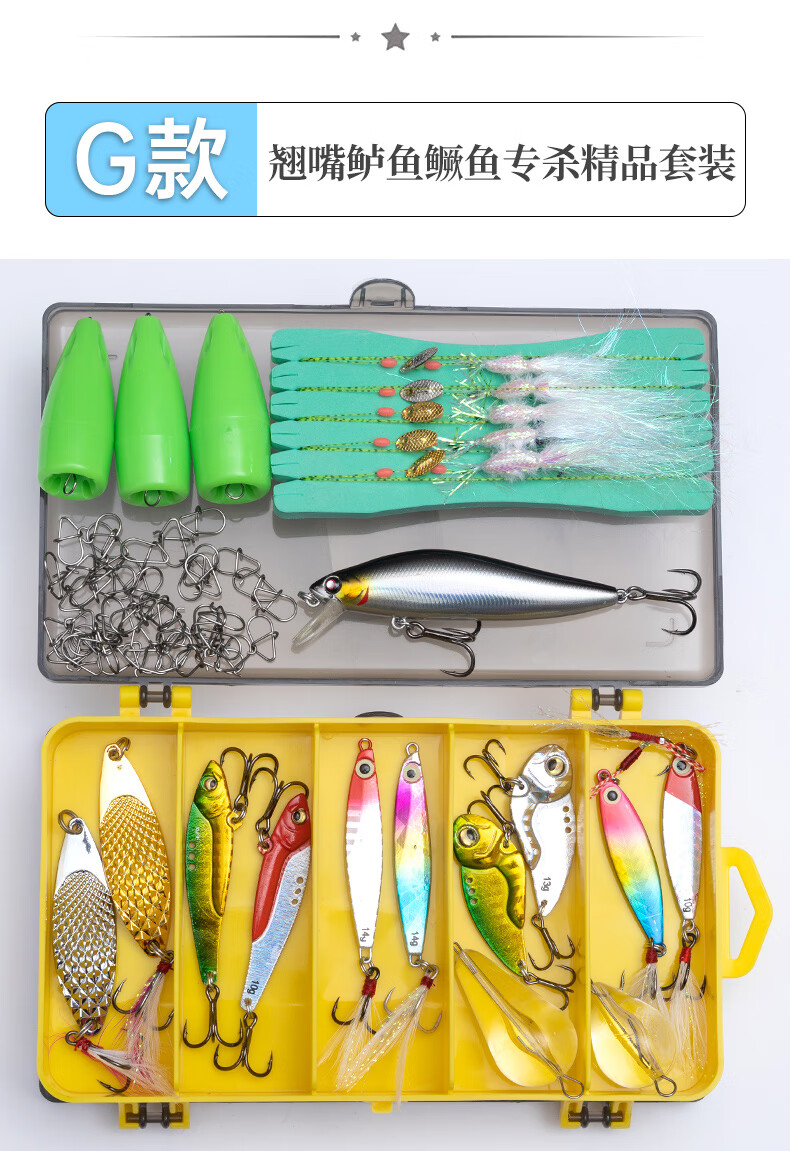 路亚假饵套装通杀全套装翘嘴新款专用鲈鱼鳜鱼淡水野钓铁板米诺vib