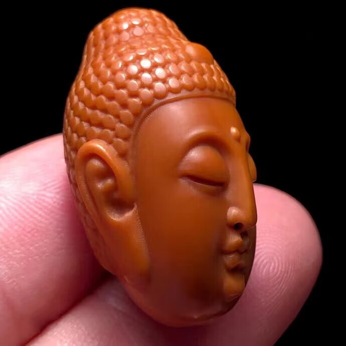 秋痕 大日如来橄榄核单籽阿弥陀佛挂件佛祖核雕佛头吊坠雕刻文玩手把