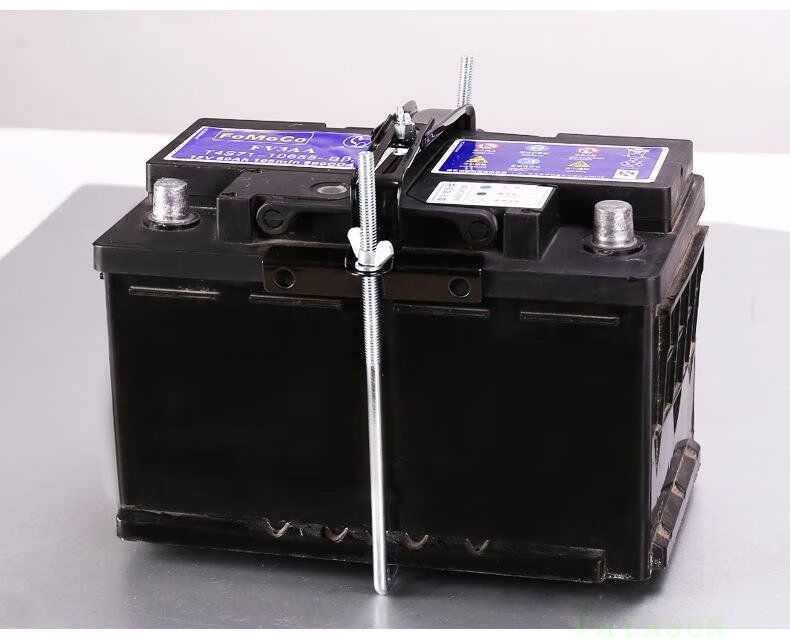 汽车电瓶改装支架电池固定架货车蓄电池底座托盘电瓶压板拉杆丝杆19cm