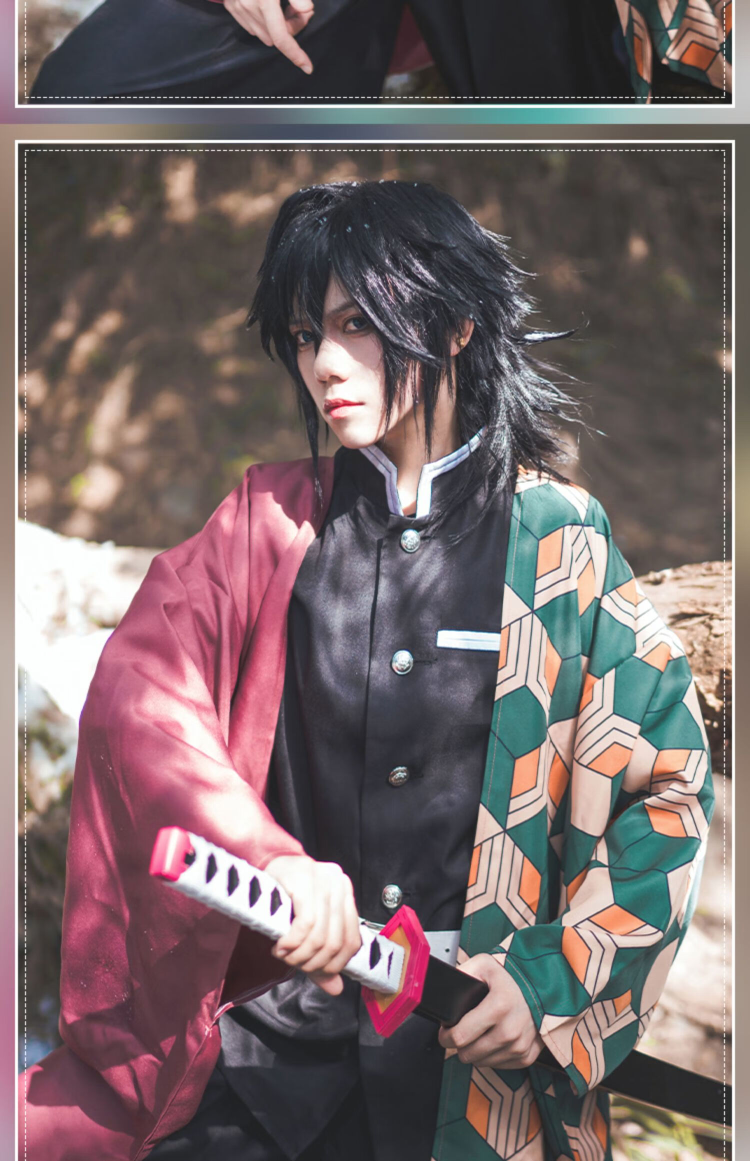 【】鬼灭之刃cos服富冈义勇cosplay服装动漫男二次元 鞋子 均码 现货