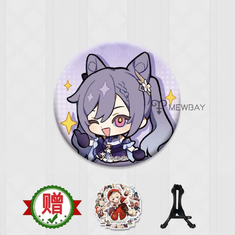 原神徽章q版 钟离刻晴温迪二次元吧唧塔塔利亚魈胡桃动漫游戏胸针