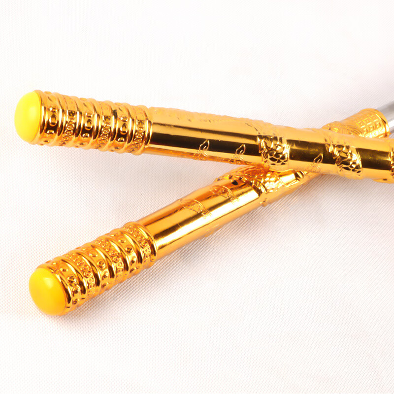 金金伸缩金箍棒儿童发光玩具不锈钢孙悟空软棒自动金箍棒地摊景区香槟