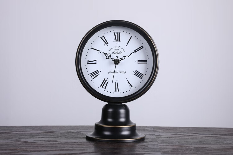 良米兮 美式钟表座钟客厅台钟家用桌面创意台式摆件欧式简约复古怀旧