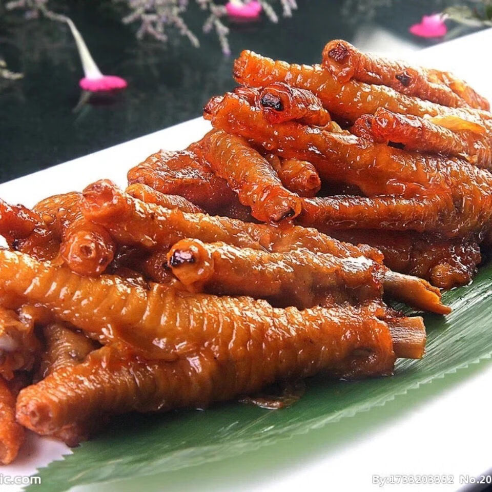 港式酱香凤爪毛重20斤冷冻点心虎皮鸡爪炸凤爪卤鸡脚卤菜店食材江苏